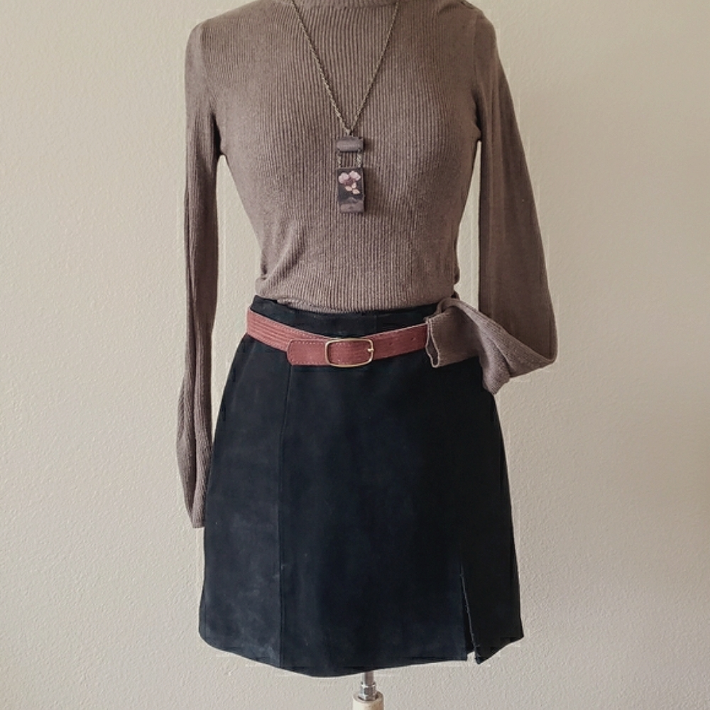 Vintage Suede Mini Skirt